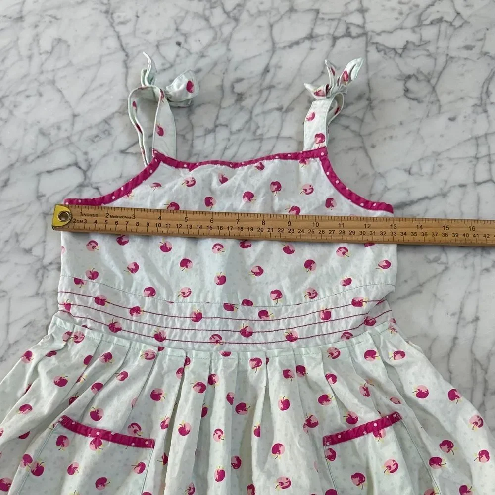 Gymboree Apple Bow Kids Sz 8 Pocket Dress